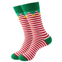 Elf Christmas Novelty Socks Gift - 2 Sizes Free Holly Gift Bag - Snazzy Santa