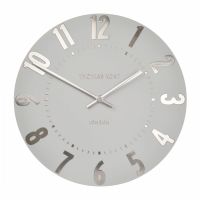 20" 51cm Mulberry Wall Clock Silver Cloud Grey - Thomas Kent