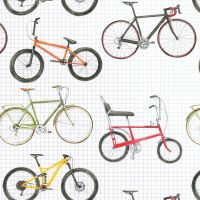 Cycling Bike Wrapping Paper Sheets & Tags - Arty Penguin