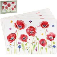 Poppy Field Jennifer Rose Table Placemats - Set of 4