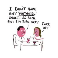 Birthday Card - Material Wealth - Adult Rude Funny - Something David