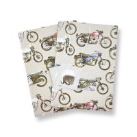Motorbike Classic Wrapping Paper Sheets & Tags - Arty Penguin