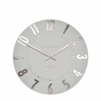 12" 30cm Mulberry Wall Clock Silver Cloud Grey - Thomas Kent