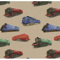 Steam Train Wrapping Paper 2 Sheets & Tags - Arty Penguin