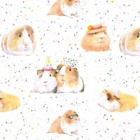 Guinea Pig Party Wrapping Paper Sheets & Tags - Arty Penguin