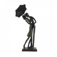 Elur Iron Figurine Umbrella Couple Courting 21cm