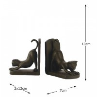 Elur Iron Book Ends Cat 13cm