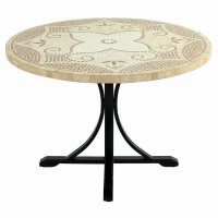 PROVENCE Dining Table with 4 STOCKHOLM Brown Chairs Set