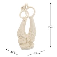 Solstice Sculptures Just Married 65cm in Ivory Effect