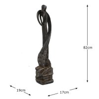Solstice Sculptures Tender Kiss 82cm in Ebony Effect