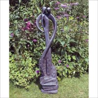 Solstice Sculptures Tender Kiss 82cm in Ebony Effect