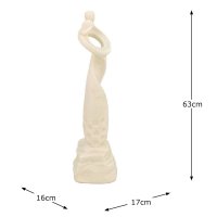 Solstice Sculptures Romantic Twist 62cm in Ivory Effect