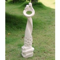 Solstice Sculptures Romantic Twist 62cm in Ivory Effect