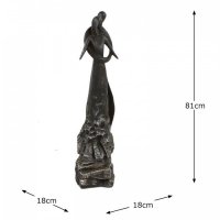 Solstice Sculptures Caring Embrace 81cm in Ebony Effect