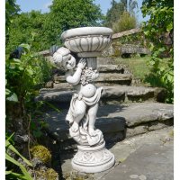 Solstice Sculptures Janet Girl Planter 75cm -Ant StoneEffect