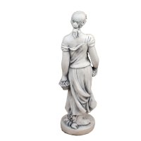 Solstice Sculptures Sally in Summer 84cm in White Stone Effect