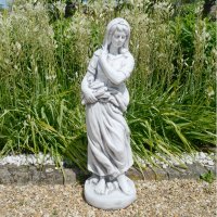 Solstice Sculptures Wilma in Winter 84cm in White Stone Effect