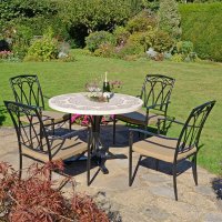 AVIGNON Dining Table with 4 ASCOT Chairs Set