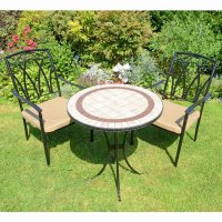 HENLEY 71cm Table with 2 ASCOT Chairs Set