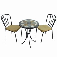 MONTILLA 60cm Table with 2 MILAN Chairs Set