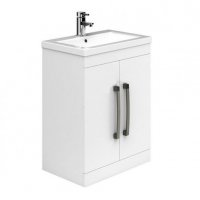 Essential Nevada 800mm Unit With Basin & 2 Doors, White