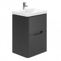 Essential Colorado 600mm Unit with Basin & 2 Drawers, Graphite Grey