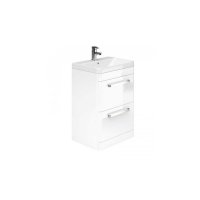 Essential Vermont 600mm Unit with Basin & 2 Drawers, White
