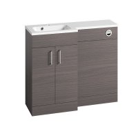 Essential Montana Left Hand 1000mm L-Shaped Unit with Basin, Urban Grey