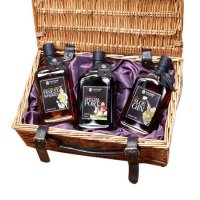 Country Collection 70cl Hamper Includes Game Keepers Whisky, Stirrup Cup Port and Shoot Shots Sloe Gin