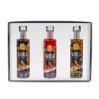 Wild Vodka Liqueur 5cl Triple Set 1 - Flavours Include Tangy Orange, Chocolate & Toffee/Caramel