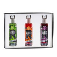 Wild Vodka Liqueur 5cl Triple Set 3 - Flavours Include Green Apple, Tangy Orange & Blackcurrant