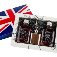 Union Jack Mini Hip Flask Gift Set 1