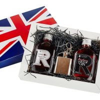 Union Jack Mini Hip Flask Gift Set 2