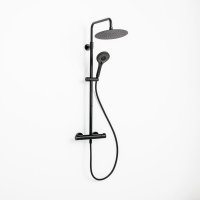 Essential Clever Urban Ext Thermostatic Shower, Matt Black