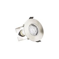 INTEGRAL EVOFIRE FIRE RATED DOWNLIGHT 70MM CUTOUT IP65 SATIN NICKEL ROUND +GU10 HOLDER & INSULATION GUARD (ILDLFR70D004)