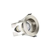 INTEGRAL EVOFIRE FIRE RATED DOWNLIGHT 70MM CUTOUT IP65 SATIN NICKEL RECESSED +GU10 HOLDER & INSULATION GUARD (ILDLFR70E004)