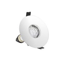 INTEGRAL EVOFIRE FIRE RATED DOWNLIGHT 70-100MM CUTOUT IP65 POLISHED CHROME ROUND +GU10 HOLDER (ILDLFR70D021)