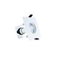 INTEGRAL EVOFIRE FIRE RATED DOWNLIGHT 70MM CUTOUT IP65 WHITE SQUARE +GU10 HOLDER & INSULATION GUARD (ILDLFR70D009)