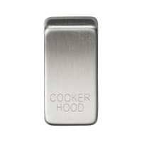 Knightsbridge Switch cover "marked COOKER HOOD" - brushed chrome - (GDCOOKBC)