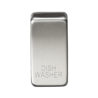 Knightsbridge Switch cover "marked DISHWASHER" - brushed chrome - (GDDISHBC)