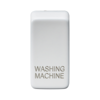 Knightsbridge Switch cover "marked WASHING MACHINE" - matt white (GDWASHMW)