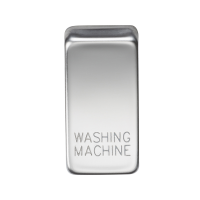 Knightsbridge Switch cover "marked WASHING MACHINE" - polished chrome (GDWASHPC)