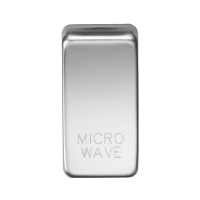 Knightsbridge Switch cover "marked MICROWAVE" - polished chrome (GDMICROPC)