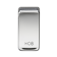 Knightsbridge Switch cover "marked HOB" - polished chrome (GDHOBPC)