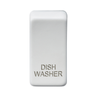 Knightsbridge Switch cover "marked DISHWASHER" - matt white - (GDDISHMW)