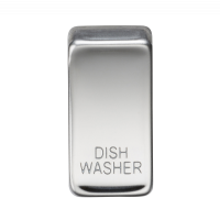 Knightsbridge Switch cover "marked DISHWASHER" - polished chrome (GDDISHPC)