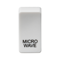 Knightsbridge Switch cover "marked MICROWAVE" - white (GDMICROU)