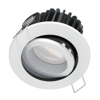 Kosnic 10W LED TIlt Telica Fire Rated Downlight White - KFDL10DTW/SCT-WHT