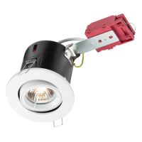 Knightsbridge 230V IP20 50W GU10 IC Fire-Rated Tilt Downlight White - (VFRSGICW)