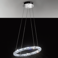 Eglo TONERIA Circle Drop Crystal Pendant Chrome (39001)